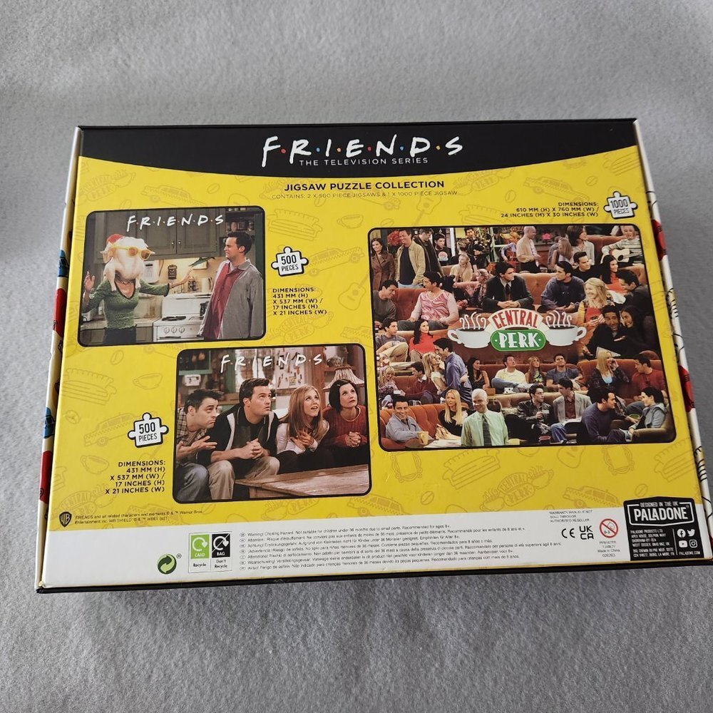 Friends TV Show Puzzles Set of 3 1000 Piece and 2 500 Piece Iconic Scenes Jigsaw - Picture 6 of 8